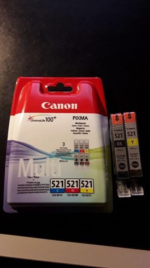 Cartouche d'encre canon 521 couleurs + noir 0 Hem (59)