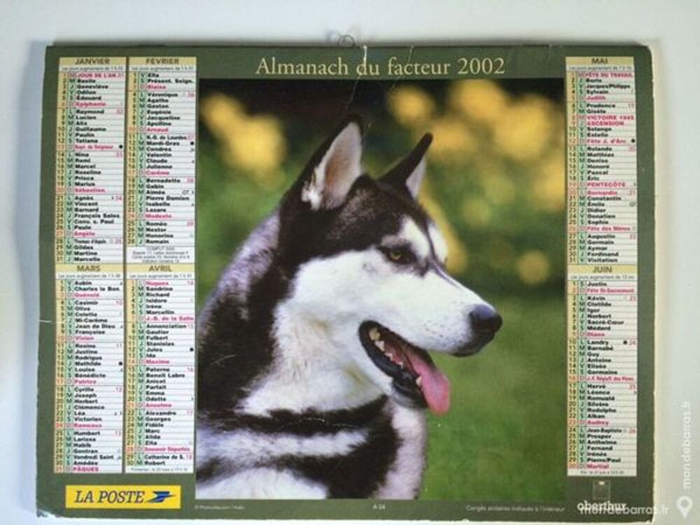 Calendrier Almanach 2002 
