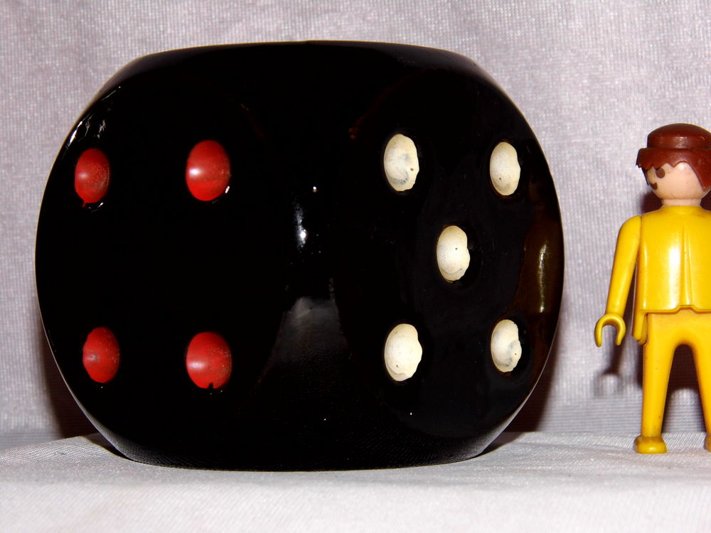 CENDRIER PORTE STYLOS d&eacute; &agrave; jouer c&eacute;ramique vintage retro Décoration