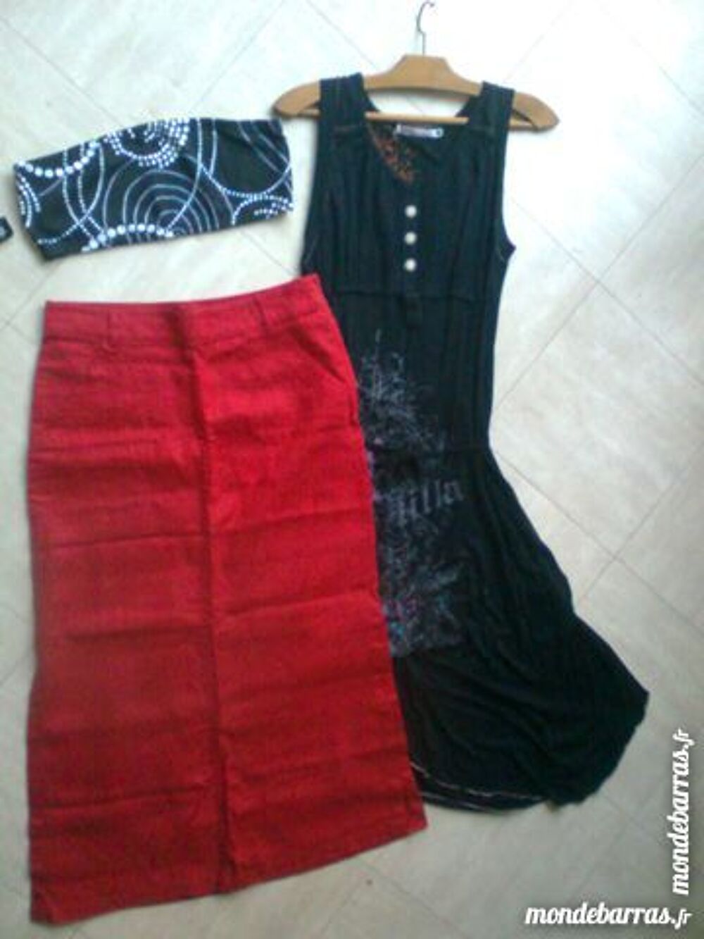 ROGE impr. JUPE rouge, BUSTIER -36 au 40 - zoe Vêtements