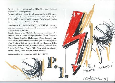 dessin Peter Klasen et ddicace 500 Lourdes (65)