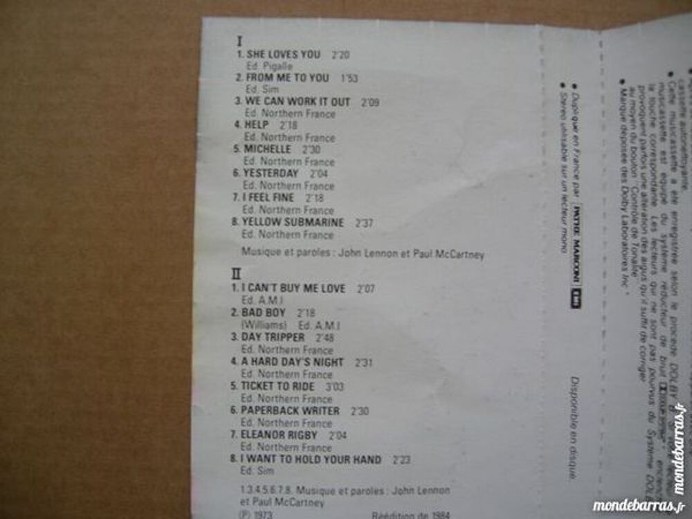 K7 THE BEATLES Oldies A Collection CD et vinyles