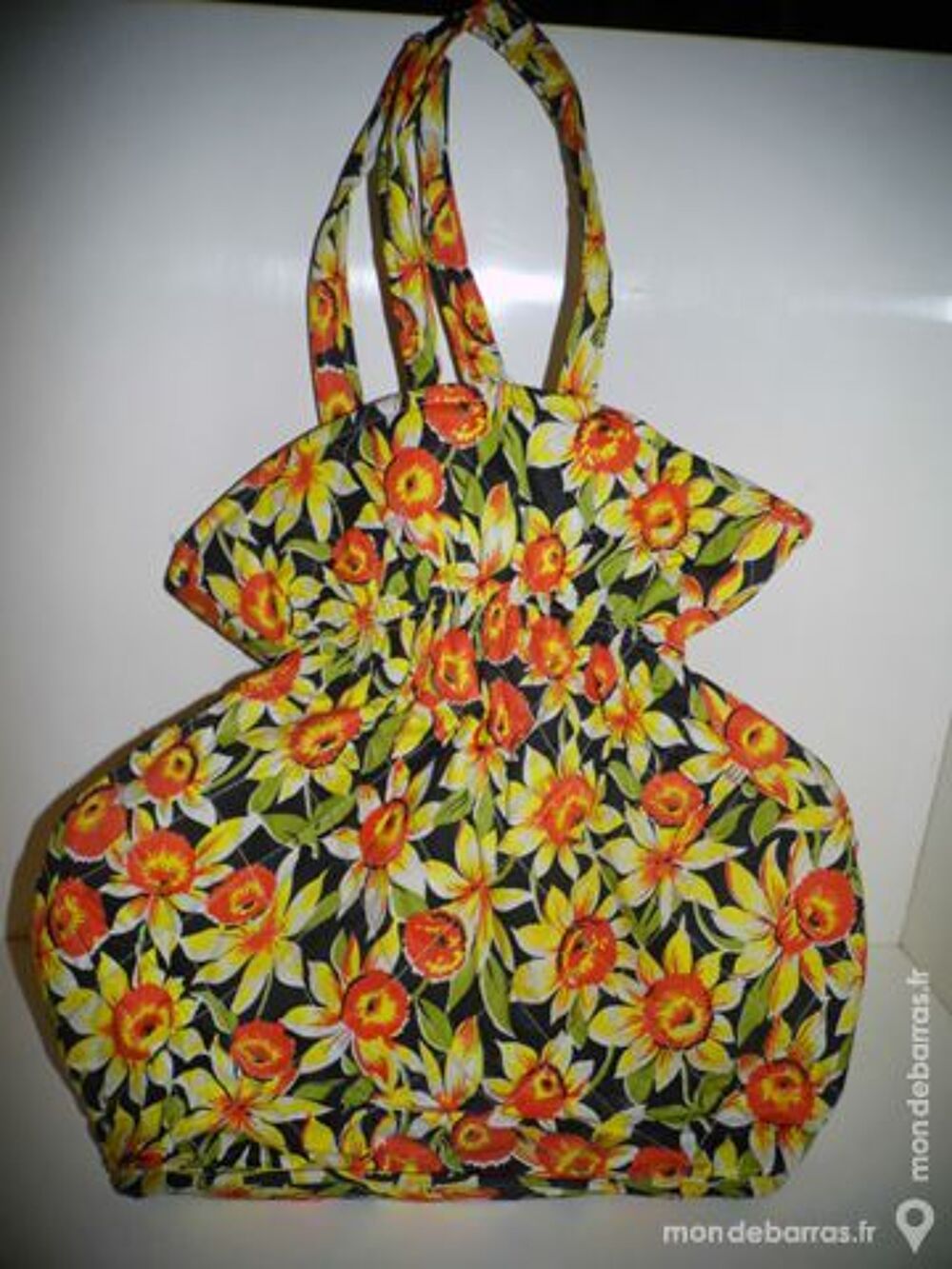 Ancien et authentique sac vintage fleuri ann&eacute;es 70 Maroquinerie