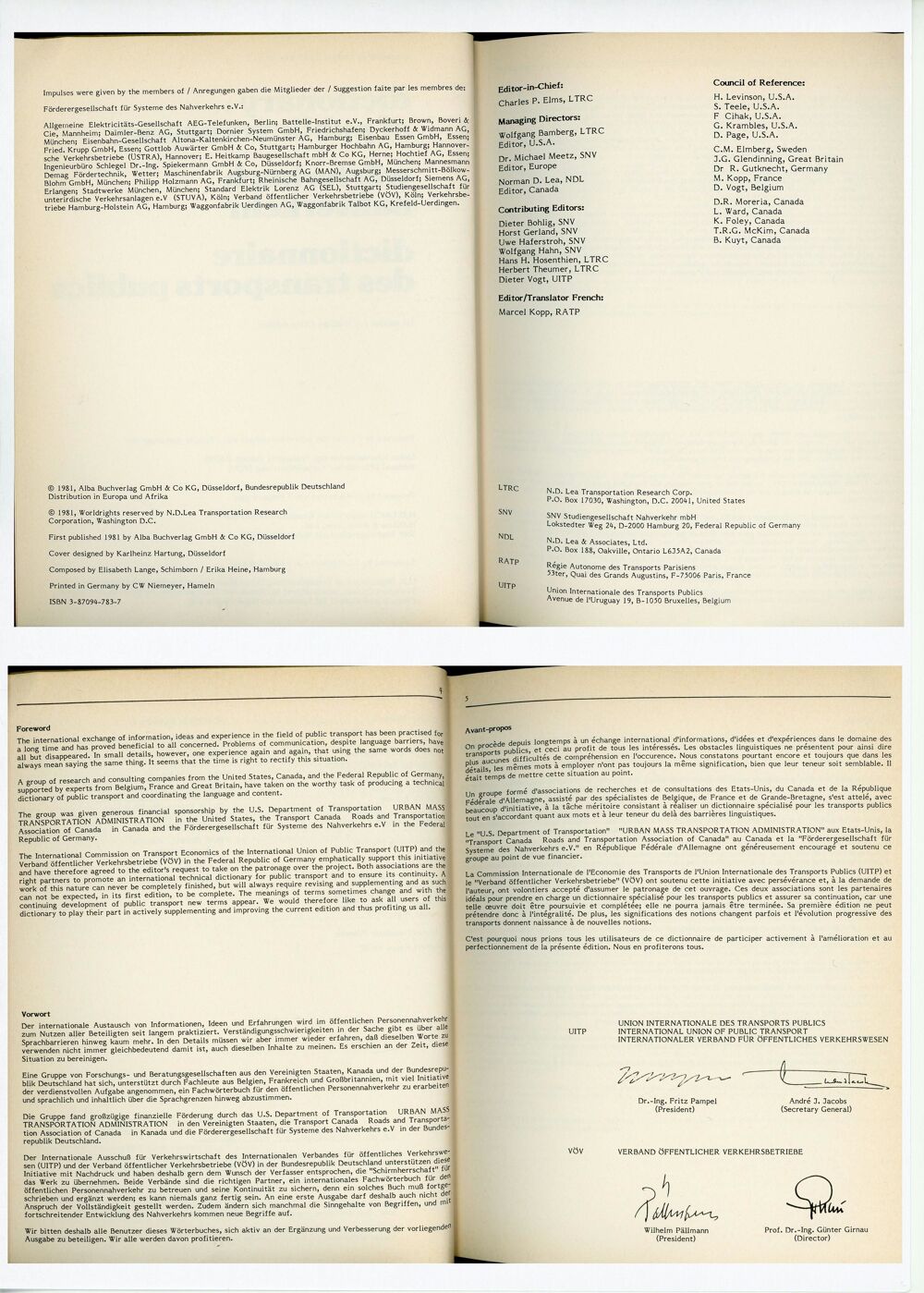 Dictionnaire des Transports Publics 3 langues Livres et BD