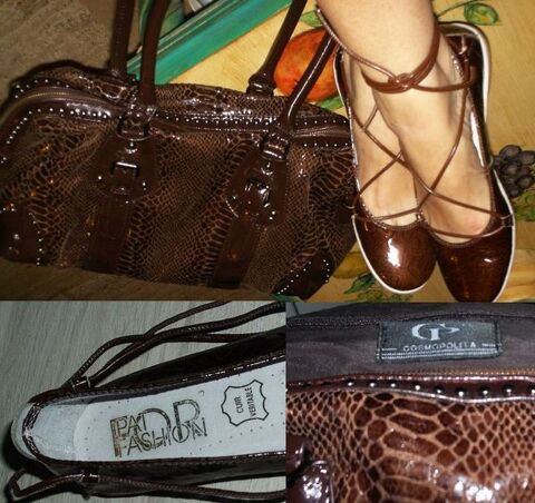 
Sac + Ballerines en cuir vernis 40 Antibes (06)