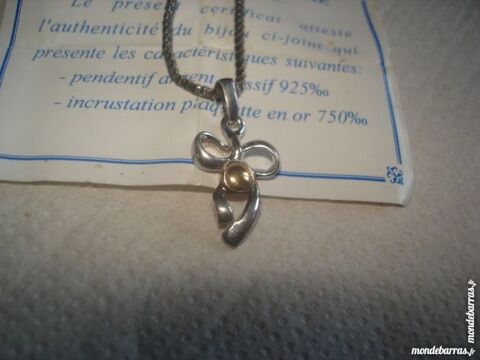 PENDENTIF ARGENT 925 AGREMENTEE  OR 18 CARATS .. 35 Pont-Sainte-Maxence (60)