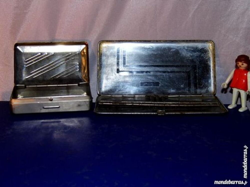 2 etuis &agrave; cigarette boite &agrave; tabac ART DECO vintage Décoration