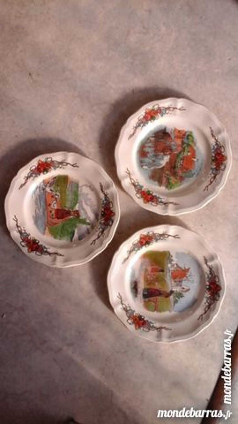 Lot assiettes anciennes Sarreguemines Cuisine
