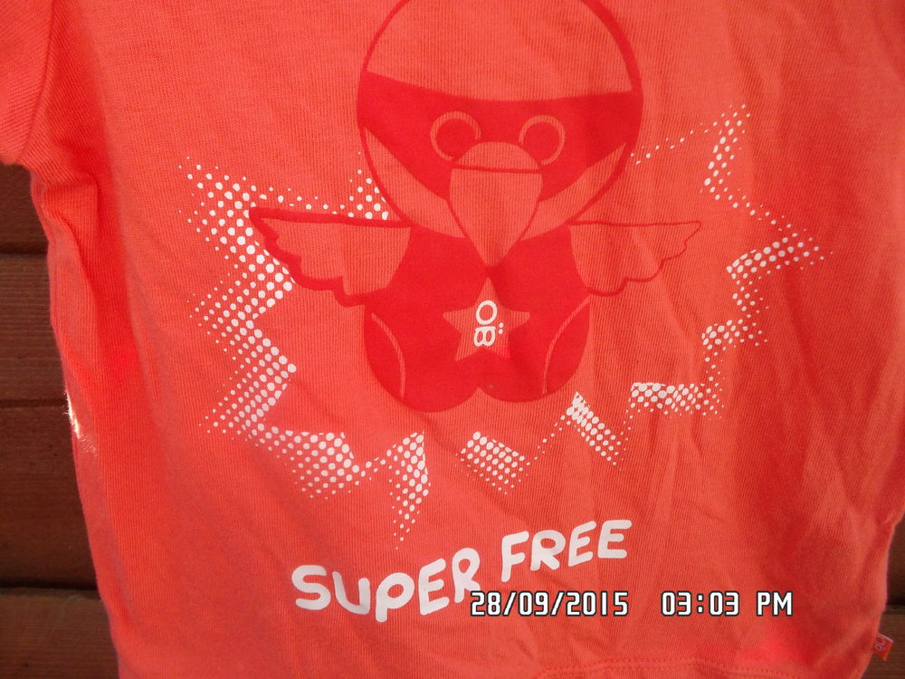 TEE SHIRT ORANGE T.23 M*JUSTE 0.50 CTS*KIKI60230 Vêtements enfants