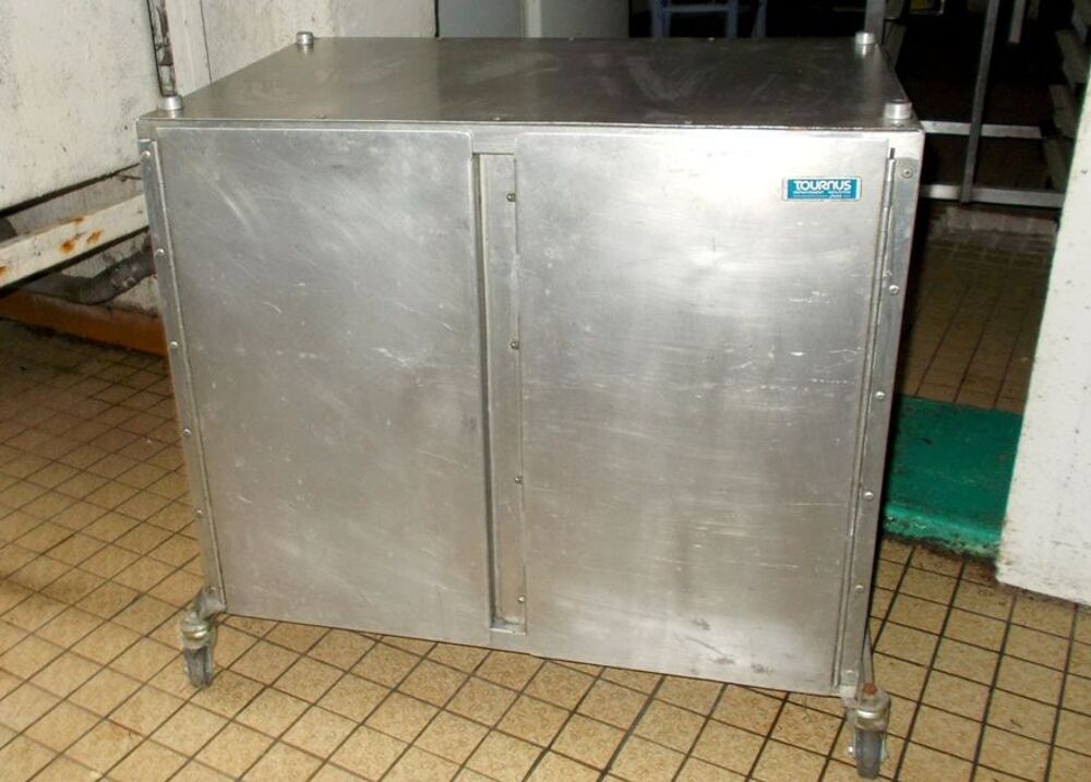 Conteneur meuble de rangement grille inox sur roulettes
Meubles
