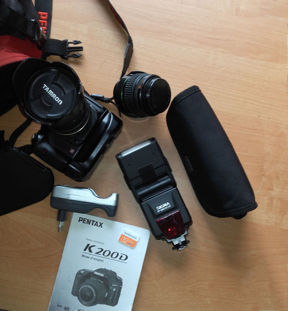  Pentax K200D+2 objectifs+ 1 flash cobra+ Sac photo Photos/Video/TV