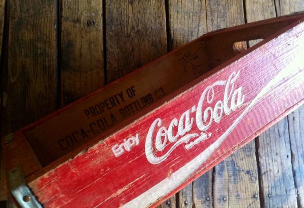 Caisses coca cola usa coke bois vintage loft deco Décoration