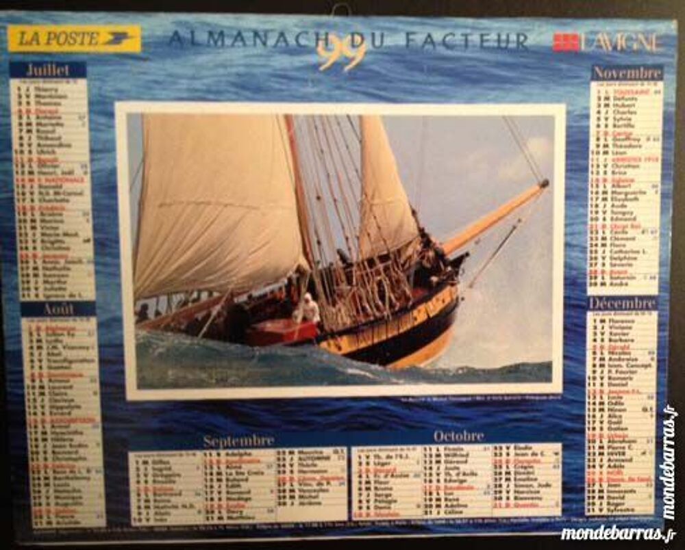 Calendrier Almanach 1999 - original 