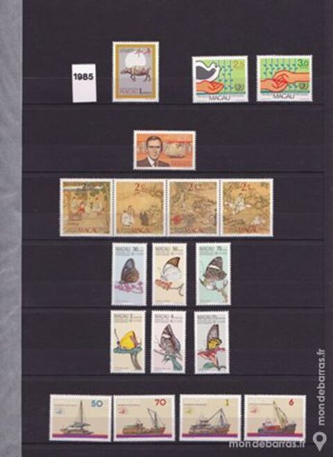 Timbres macao neufs année complete 1985 9 Joué-lès-Tours (37)