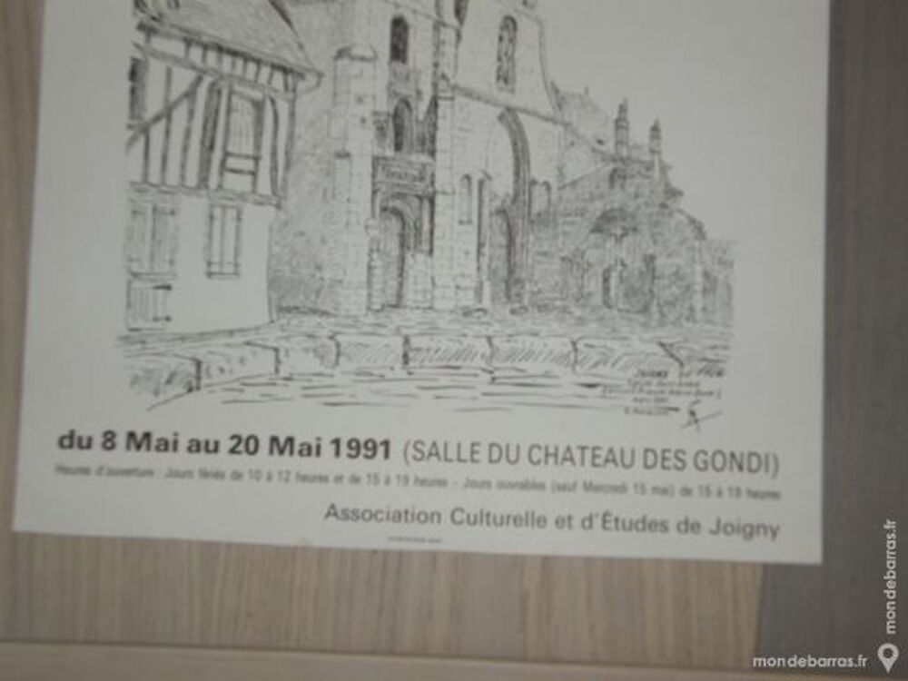 Affiche JOIGNY Exposition de Peinture Eglise sain Décoration