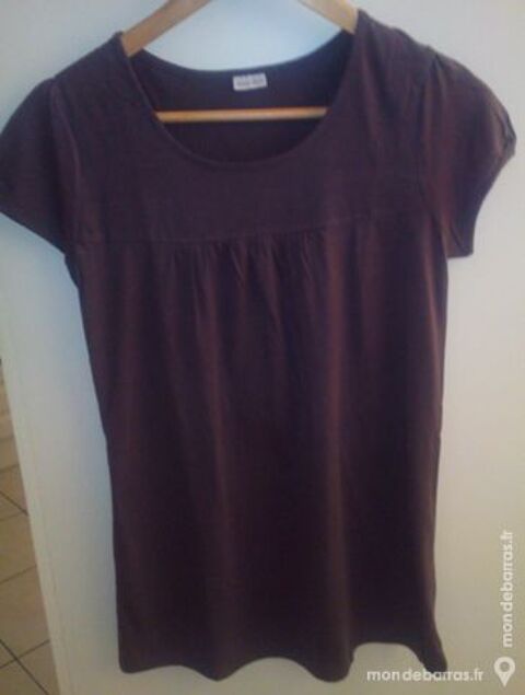 Tee-shirt marron - femme 2 Pont-Pan (35)