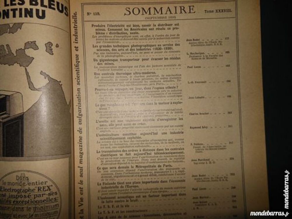 science et vie N&deg; 159 de septembre 1930 Livres et BD