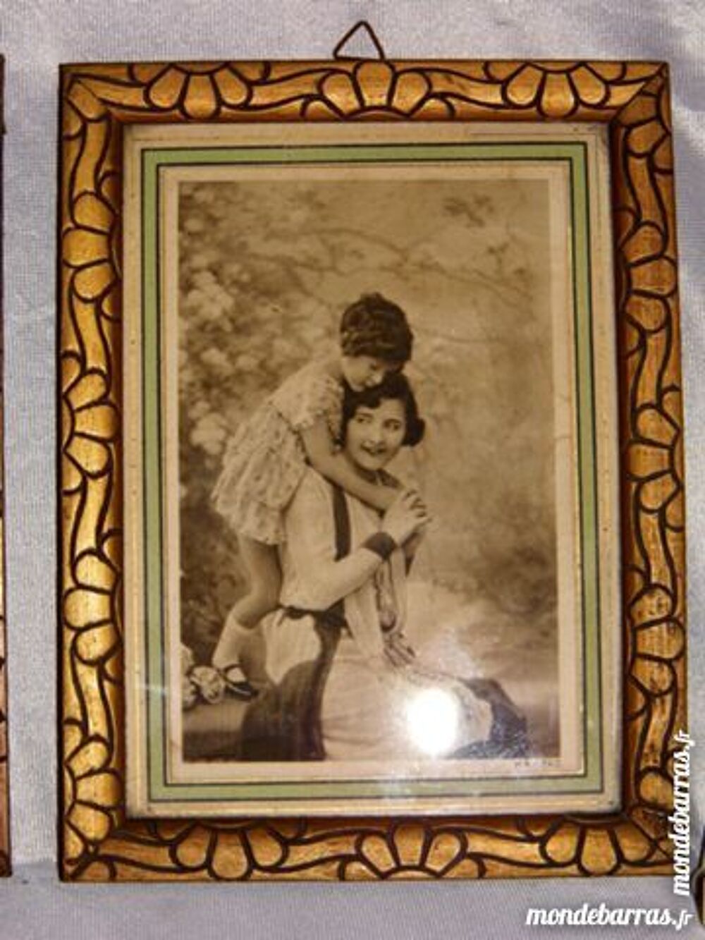 2 Cadres art deco photographie vitr&eacute;e vintage Dcoration