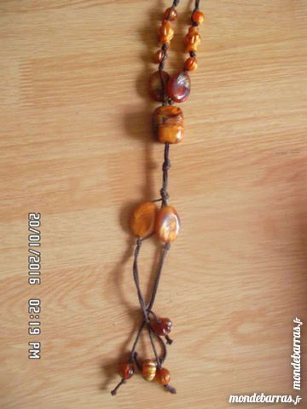 collier pierres marrons*juste 2e*kiki60230 Bijoux et montres