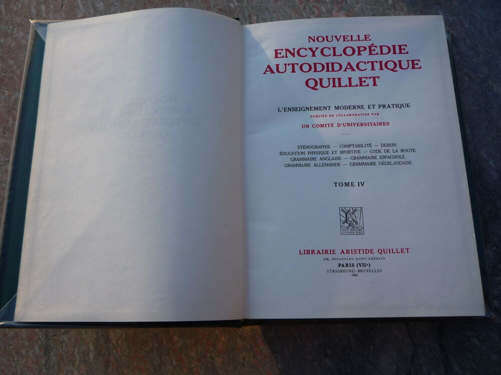 Encyclop&eacute;dies Autodidacte Quillet 4 volumes Livres et BD