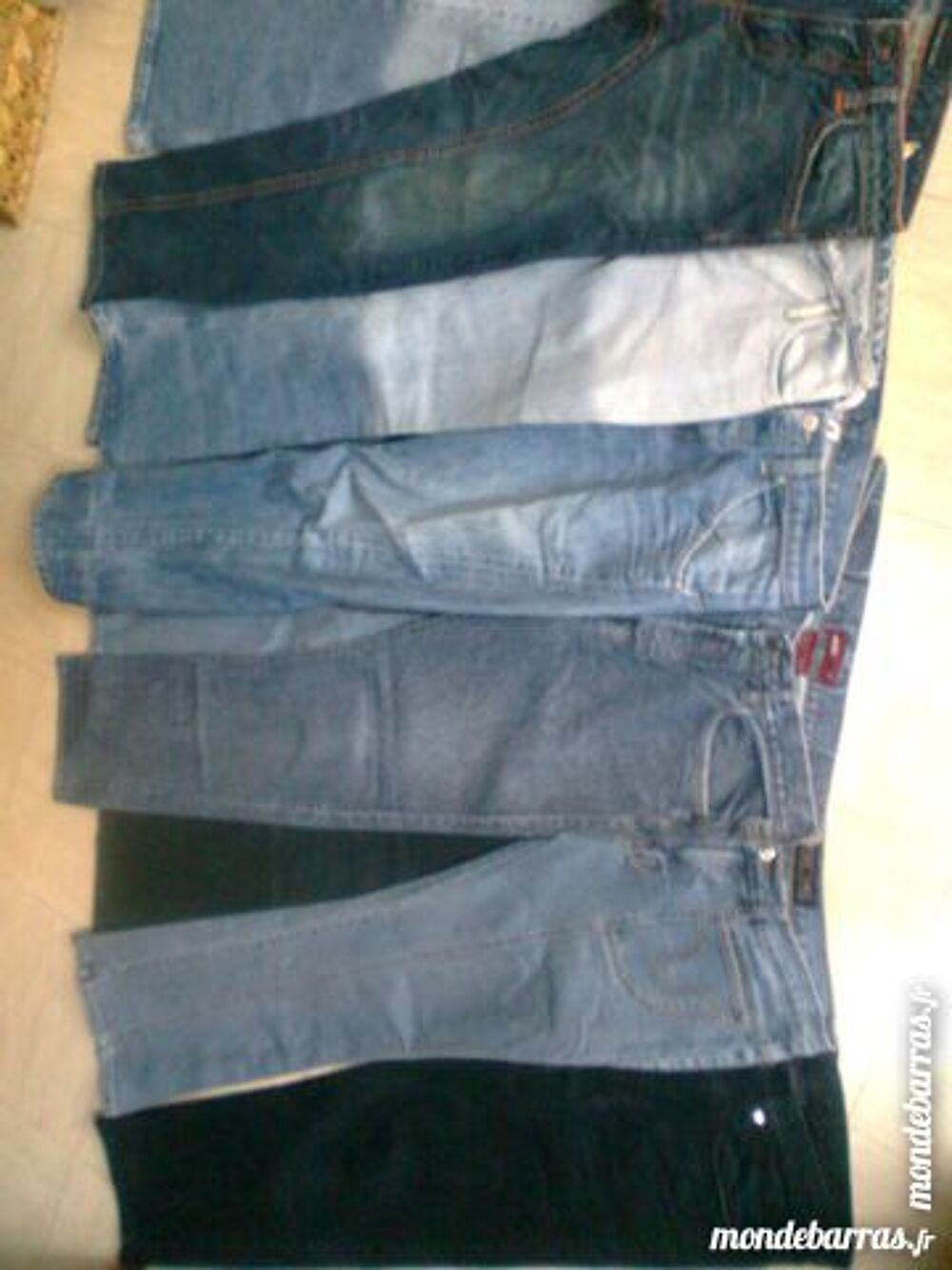 6 jeans homme bleus et noir -40- zoe Vêtements