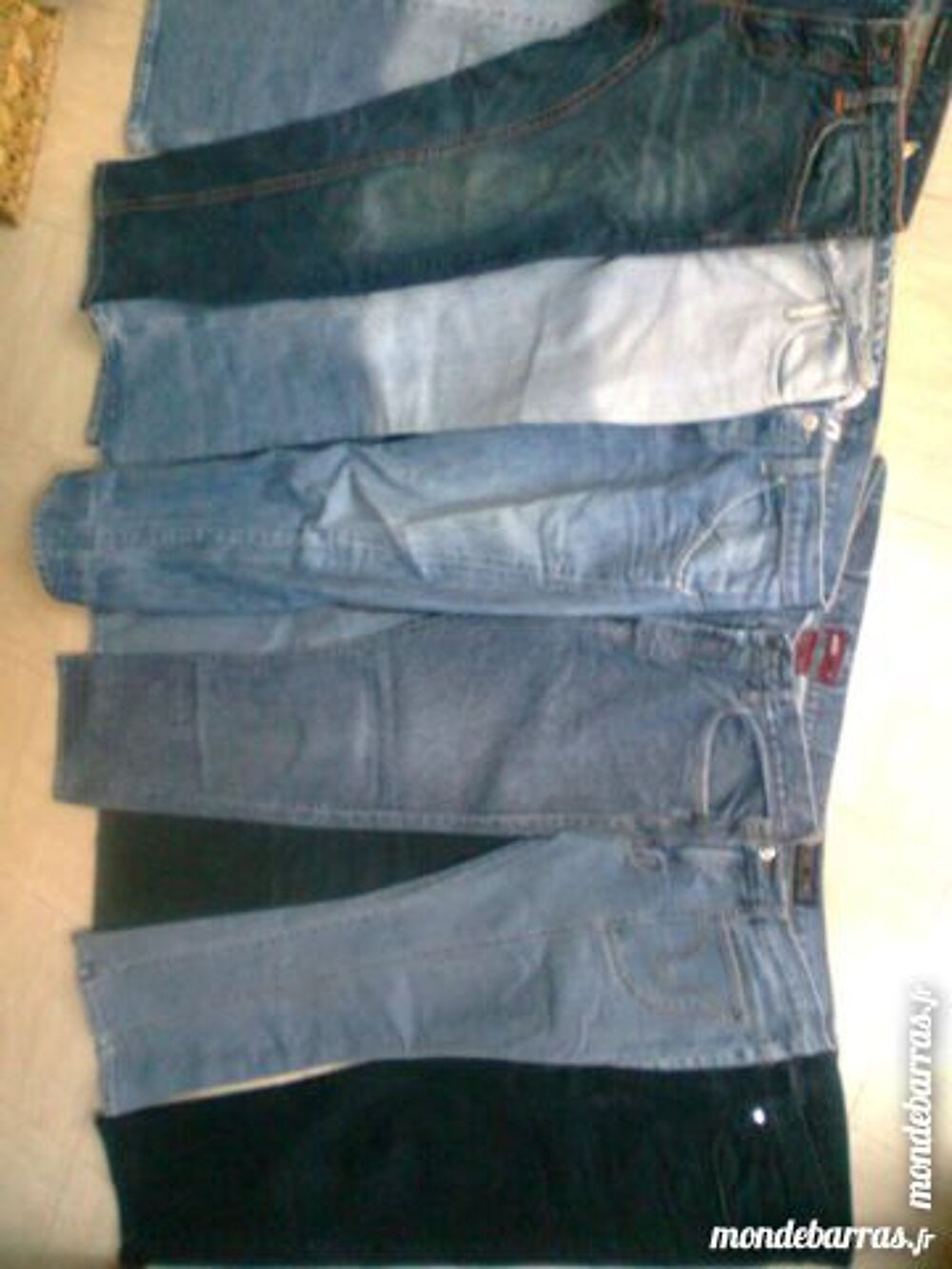 6 jeans homme bleus et noir -40- zoe Vtements