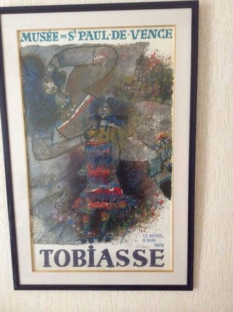 TOBIASSE Affiche.  1979. Mus�e de Saint Paul de Vence 250 Menton (06)