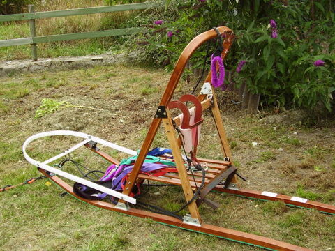 Traineau  chiens sprint plus ligne de trait et harnais. 500 Pierrefiche (48)