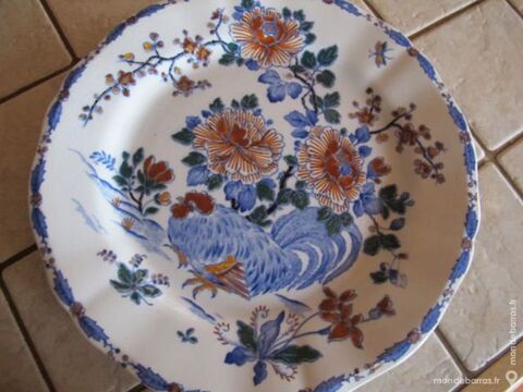 Assiettes faence de Gien  dessin au Coq 166 Forcalquier (04)