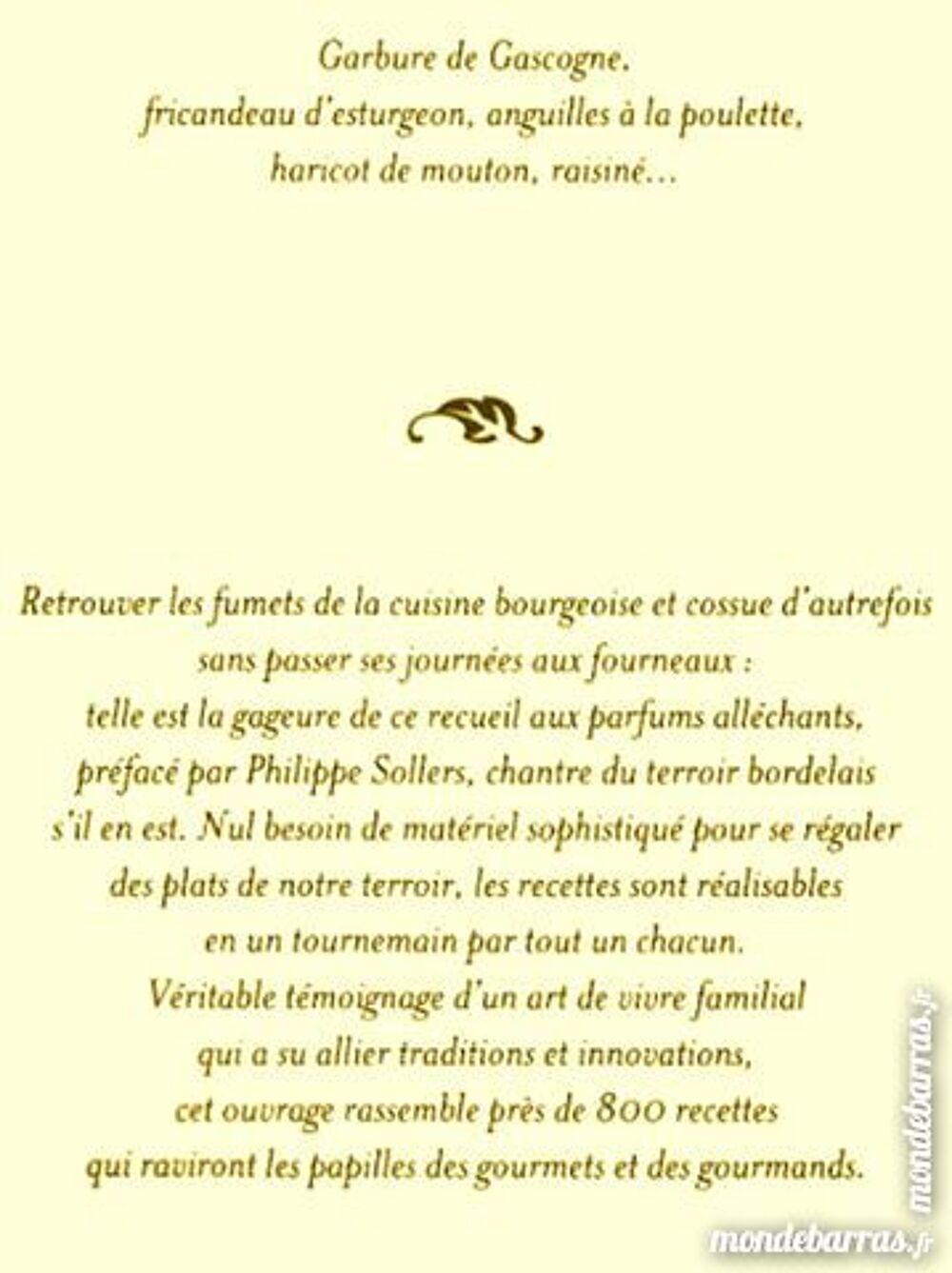 La cuisine bordelaise / prixportcompris Livres et BD