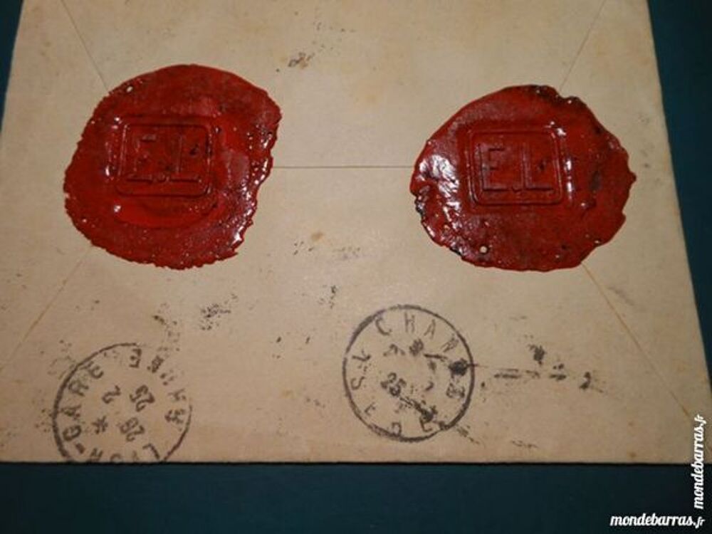 timbres sur lettre cachet&eacute;e 4p45 