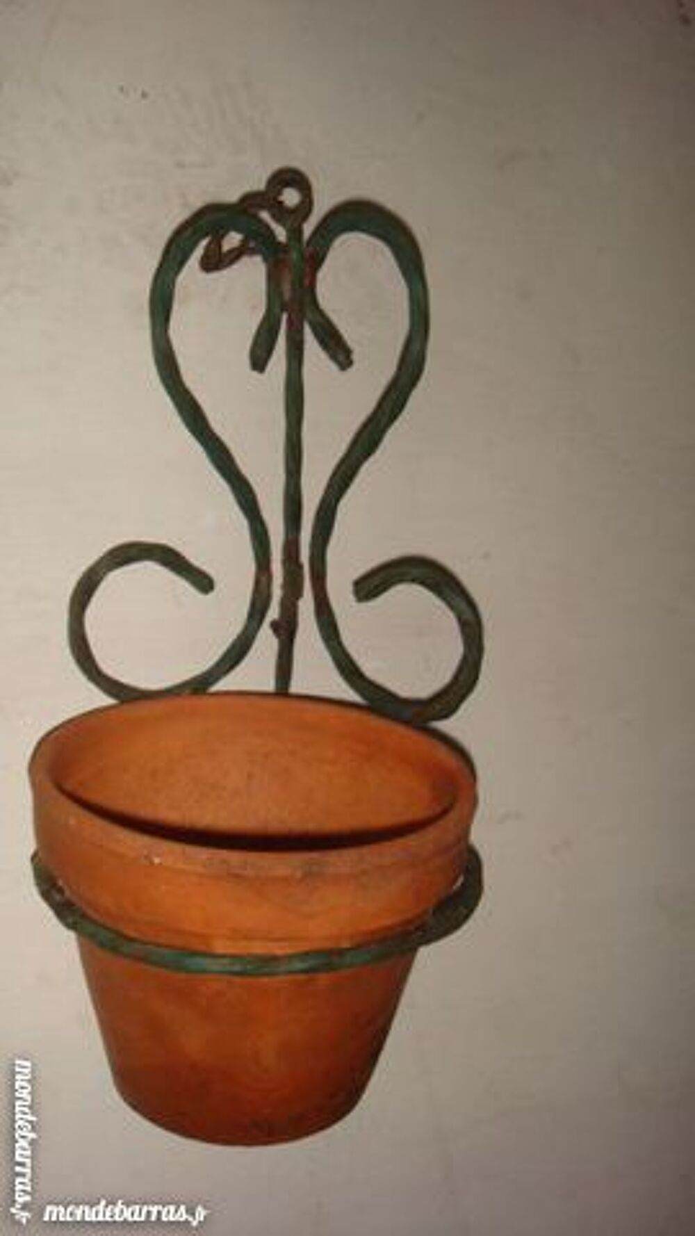 PORTE pot de fleurs en FER FORGE Jardin