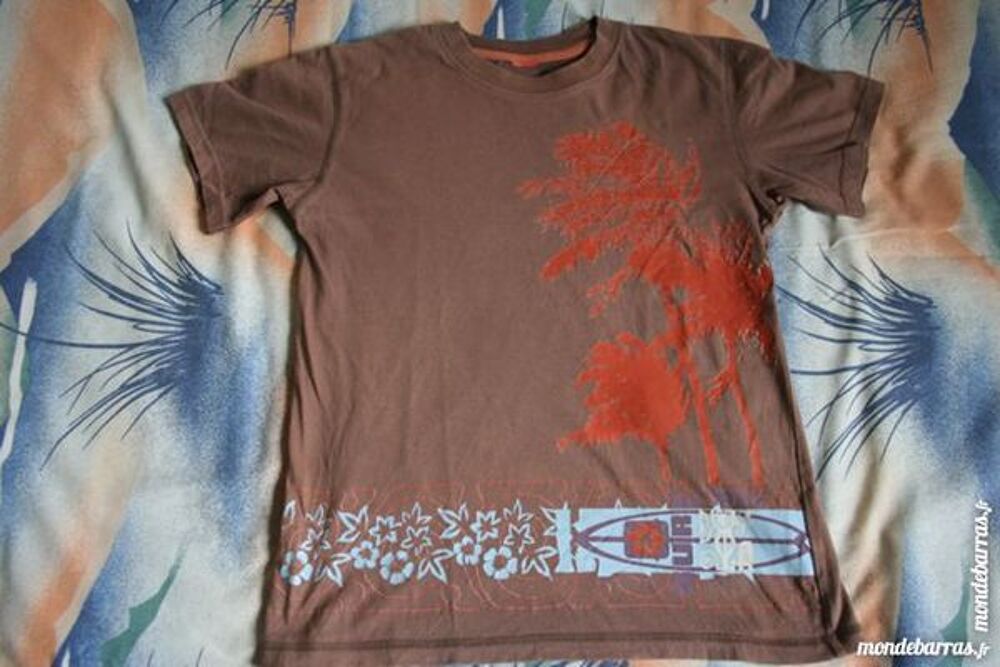 T-shirt manche courte marron 12 ans Gar&ccedil;on MIROTON Vêtements enfants