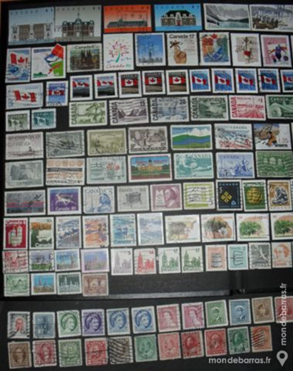 Lot de 162 timbres oblit&eacute;r&eacute;s du CANADA 