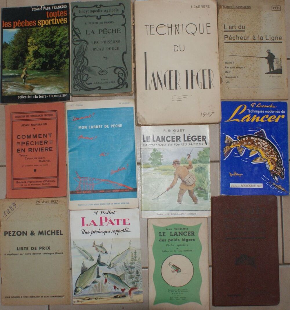 12 livres sur la p&ecirc;che &agrave; bas prix Livres et BD