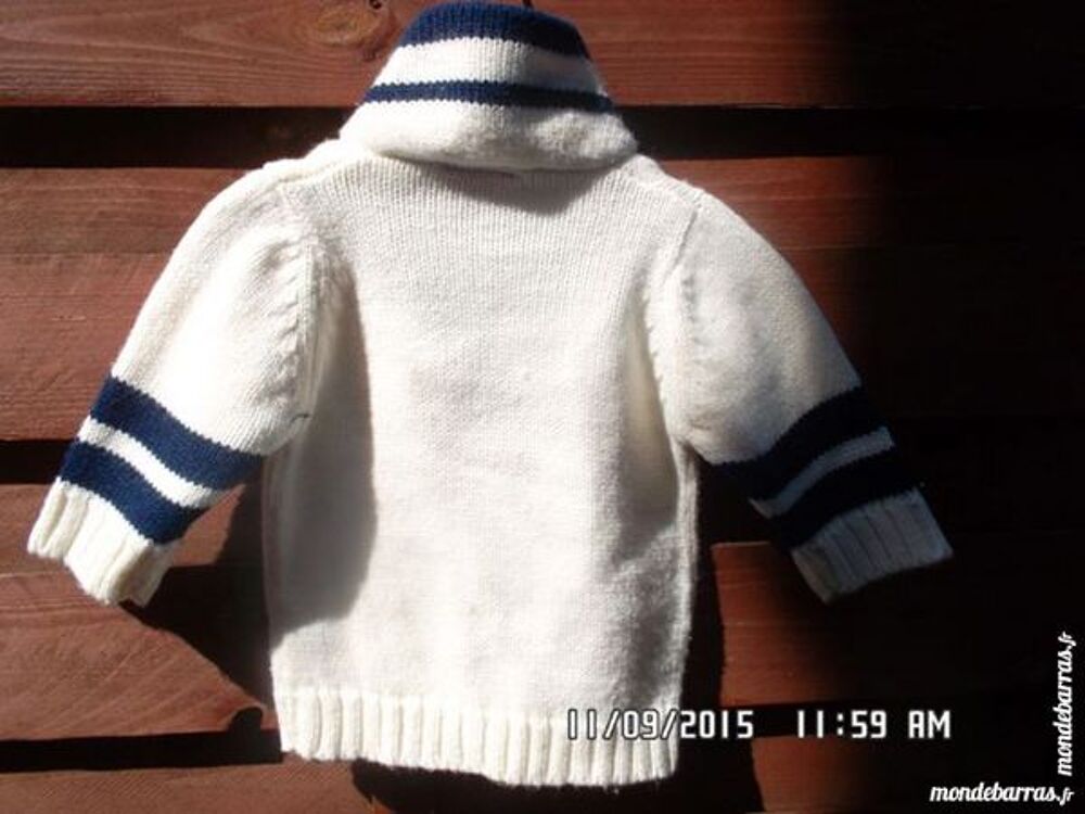 pull beige-bleu t.3 mois Vêtements enfants