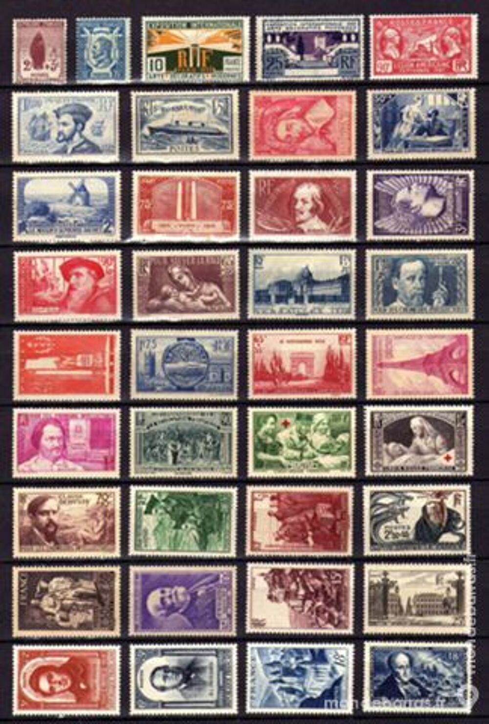 Timbres France NEUFS* (avec trace de charni&egrave;re) 