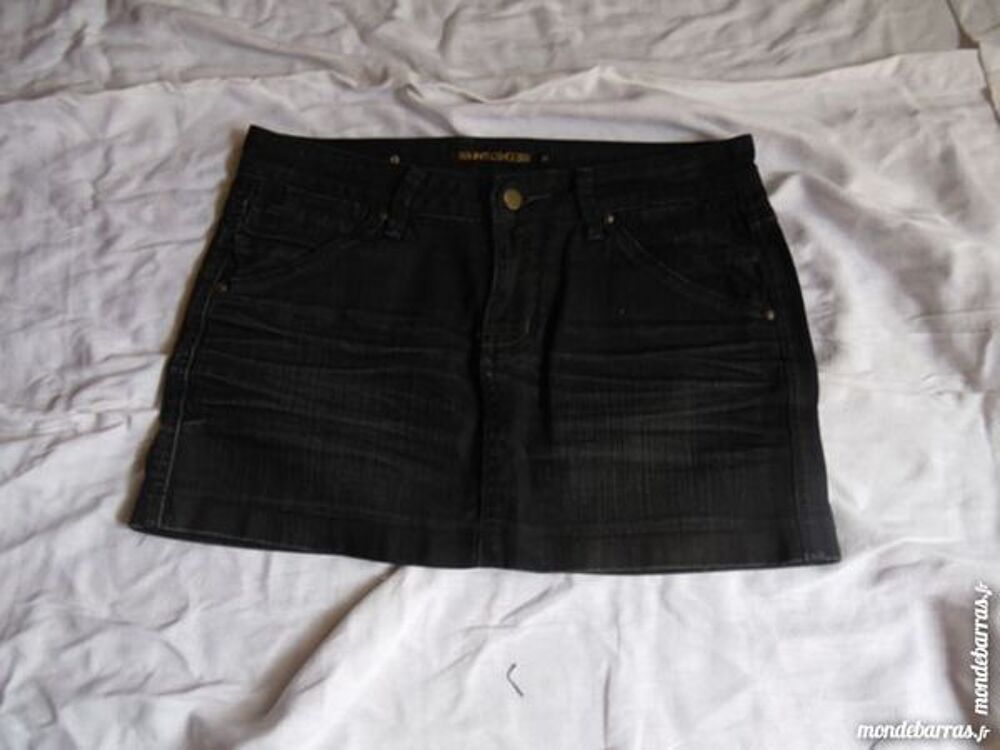 jupe en jeans noir t38 Vêtements