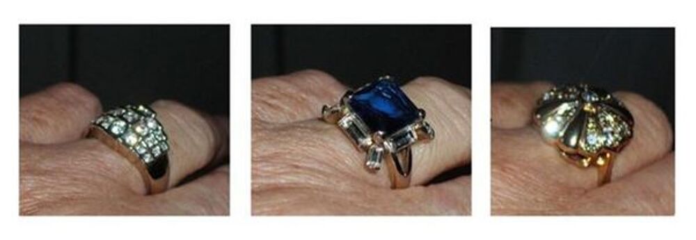 Trois Bagues de Collection &laquo; MM &raquo; Bijoux et montres