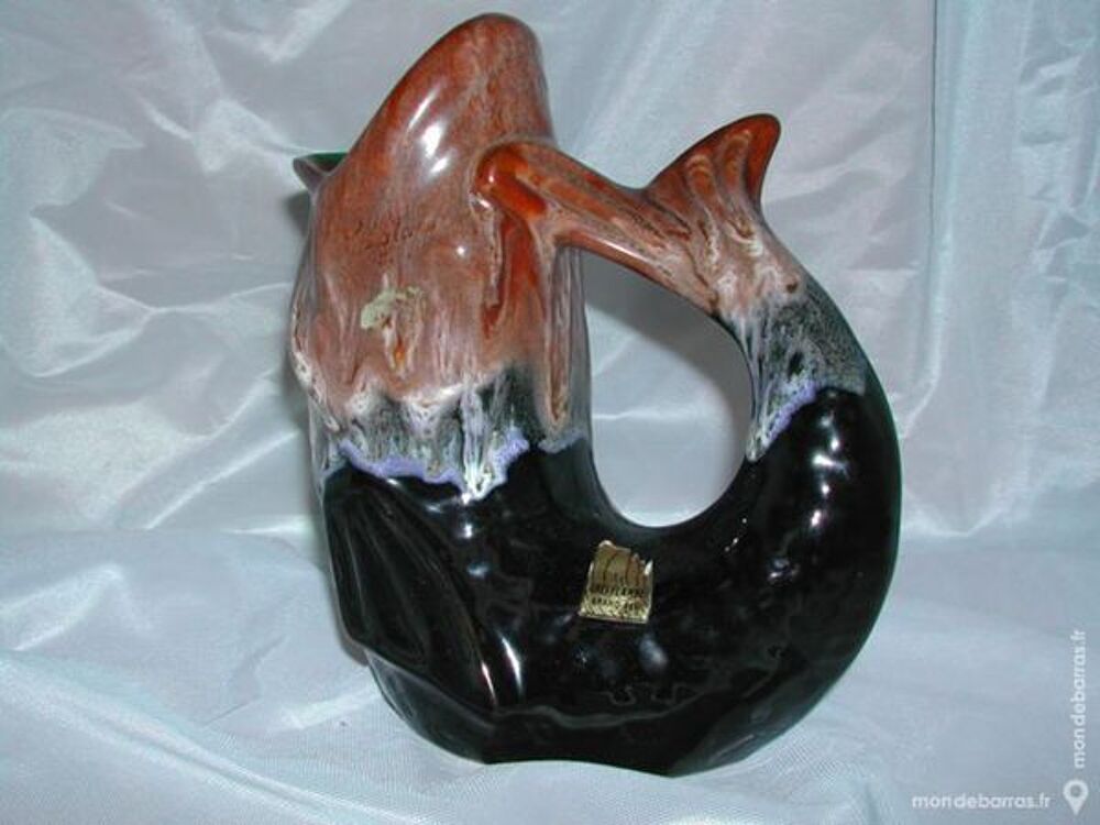 Carafe Pichet POISSON GRAND FEU FAIENCE vintage Décoration