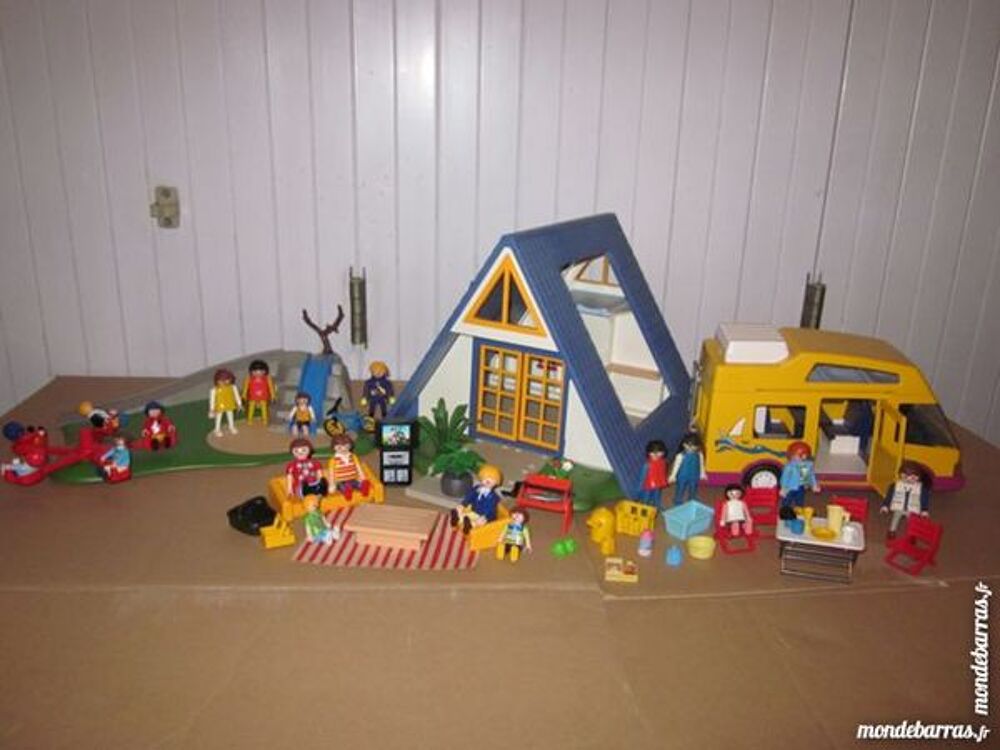 PLAYMOBIL MAISON DE VACANCES + CAMPING CAR + + + + Jeux / jouets