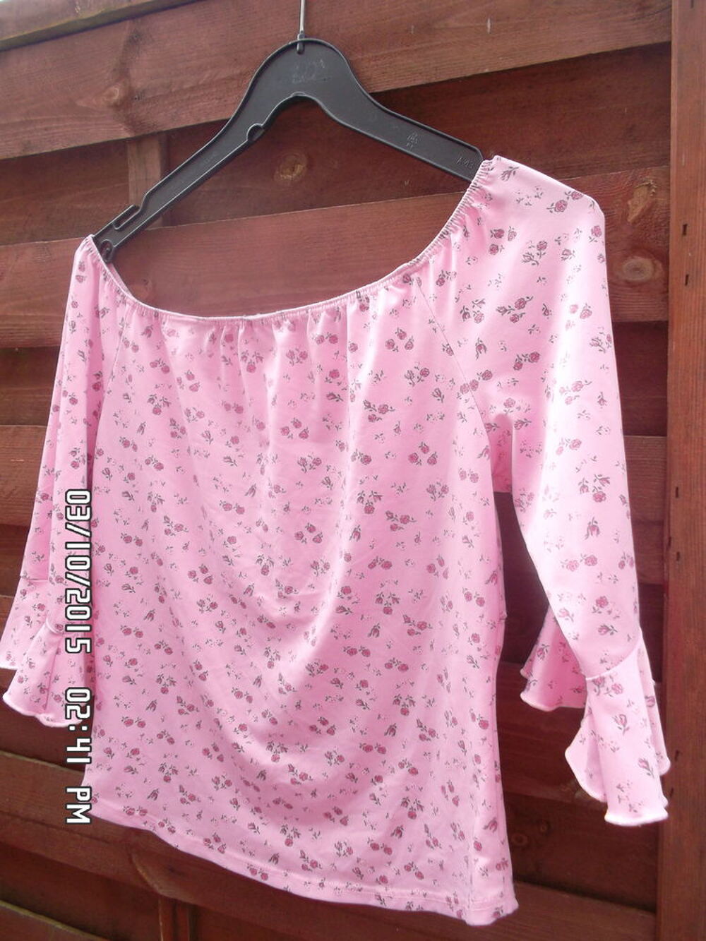 HAUT ROSE FLEURS PIMKIE*JUSTE 2E*KIKI60230 Vêtements