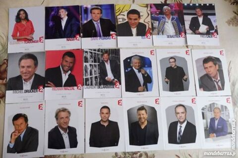 Cartes officielles Prsentateurs Animateurs TV 2 Saint-Germain-Laval (42)