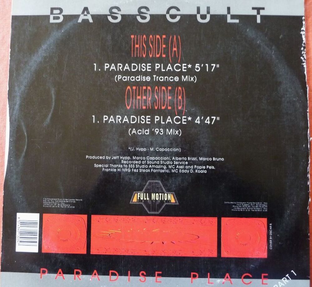 Vinyl BASSCULT Paradise Place CD et vinyles