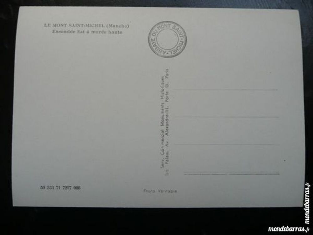 Belle carte postale Le Mont St Michel Une Mar&eacute;e 