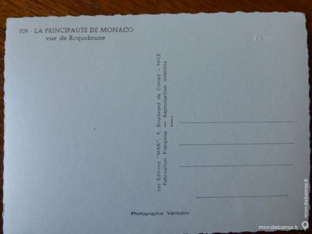 Jolie carte postale Principaut&eacute; de Monaco 
