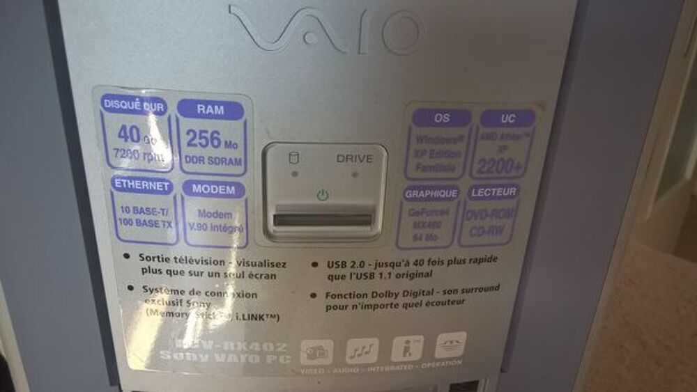 ordinateur sony vaio Matériel informatique