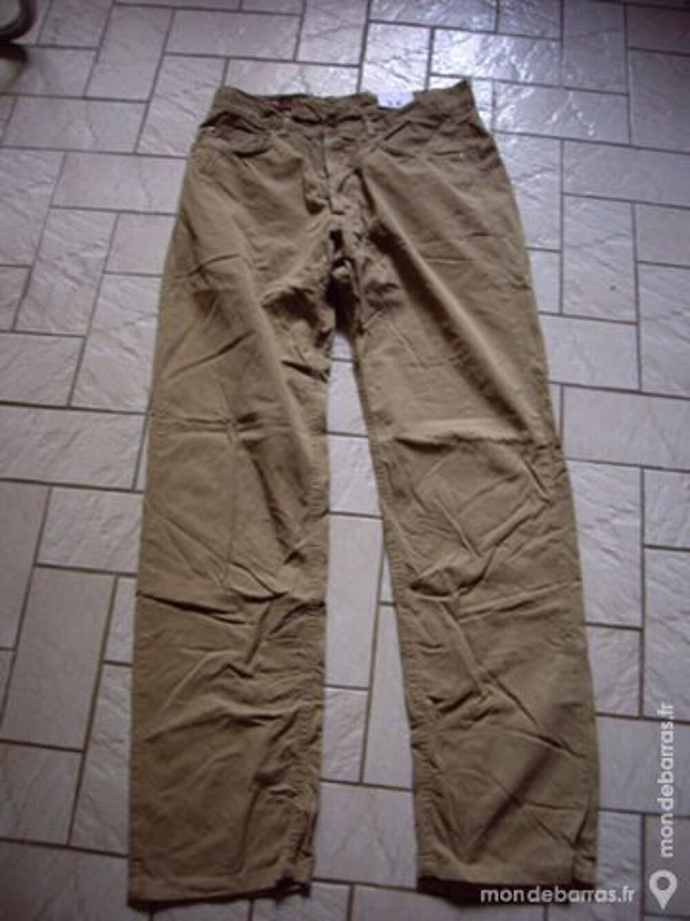 Pantalon Toile Kaki/Brun Homme T.42 Vtements