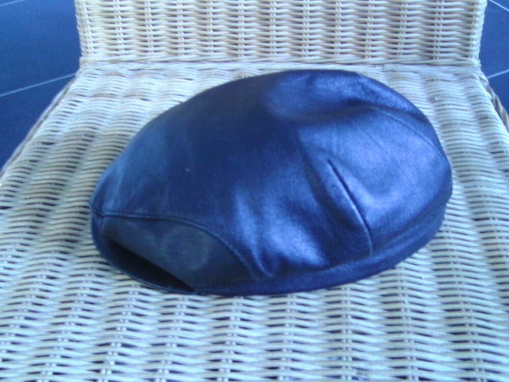 Casquette Plate En Cuir Noir Homme Taille 56 Vêtements