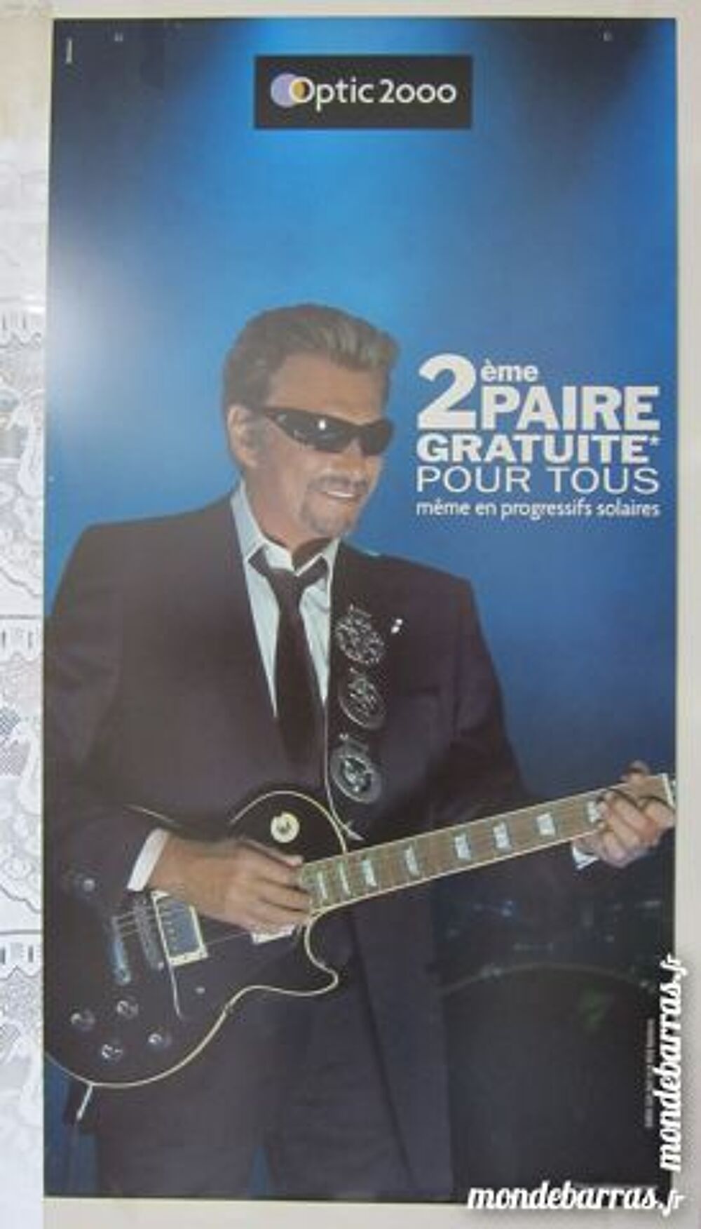 AFFICHE OPTIC 2000 Johnny HALLYDAY 
